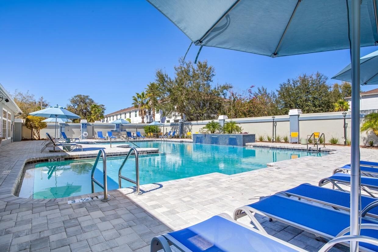 Resort-style swimming pool